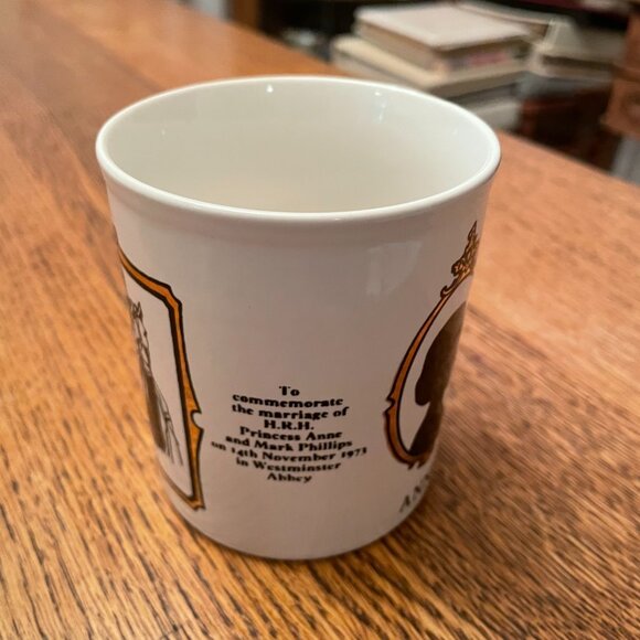 Vintage Royal Wedding 1973 Princess Anne/Mark Phillips Coffee Cup Mug - Picture 3 of 6